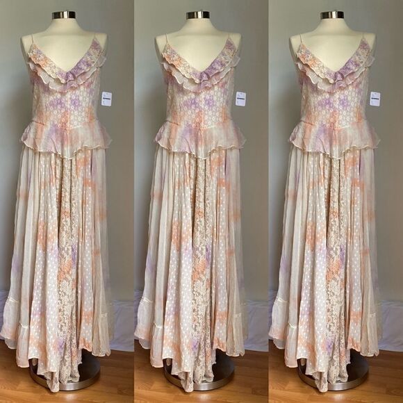 💯 FREE PEOPLE Washed Ashore Maxi Dress - Picture 7 of 9